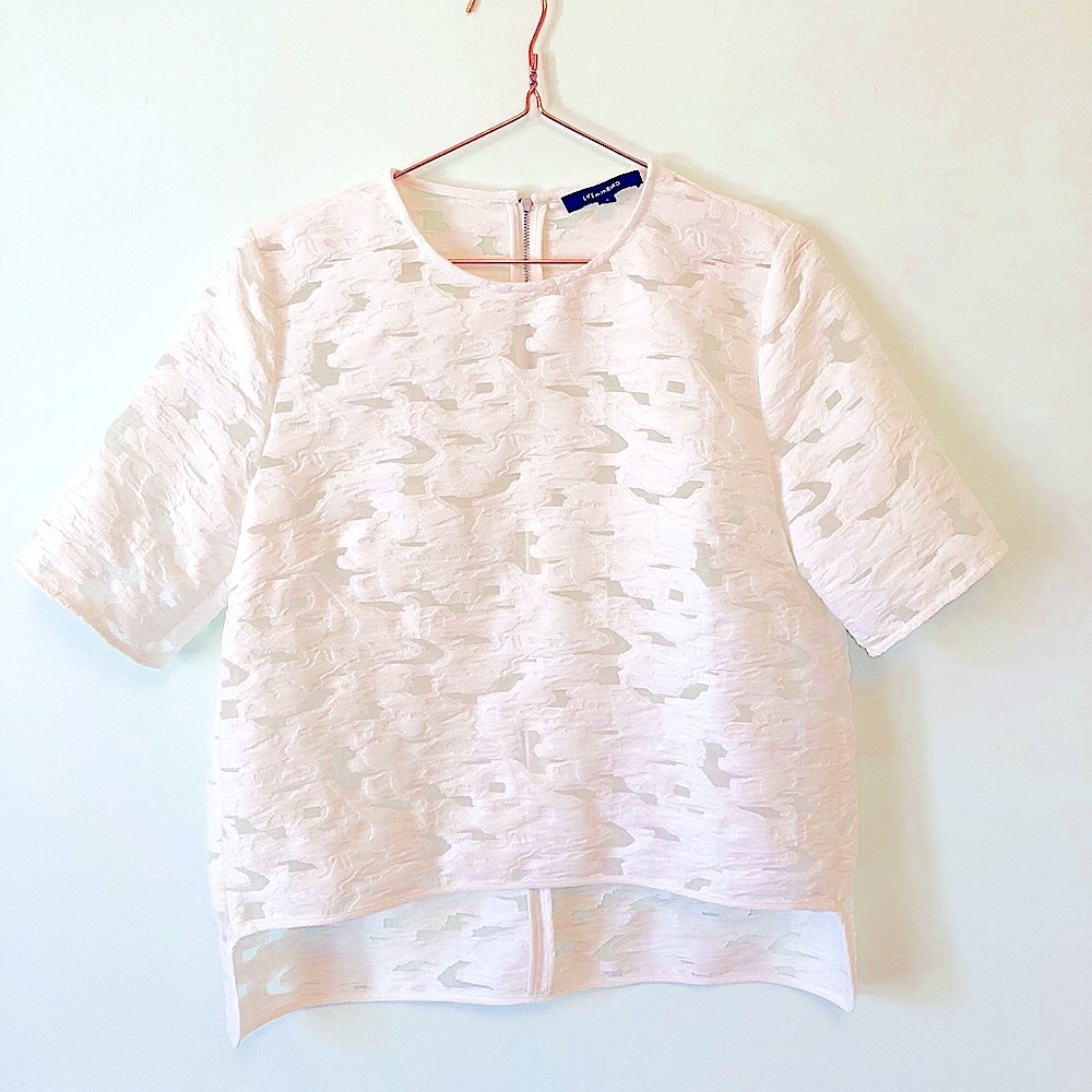 Life with Bird Super Chic Boxy Fit Cropped Blouse